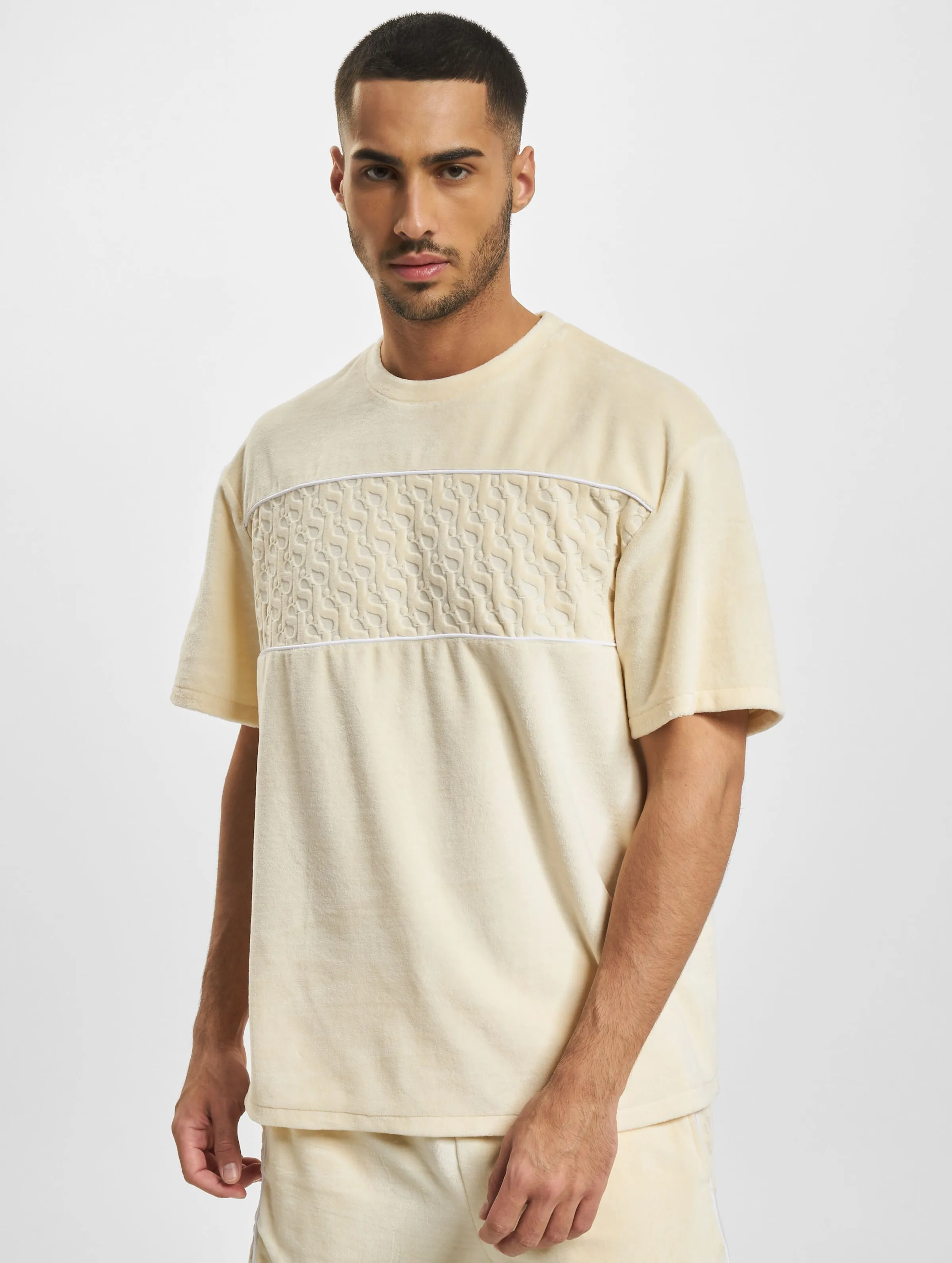 Monogram Logo Devorée Stripe Velours