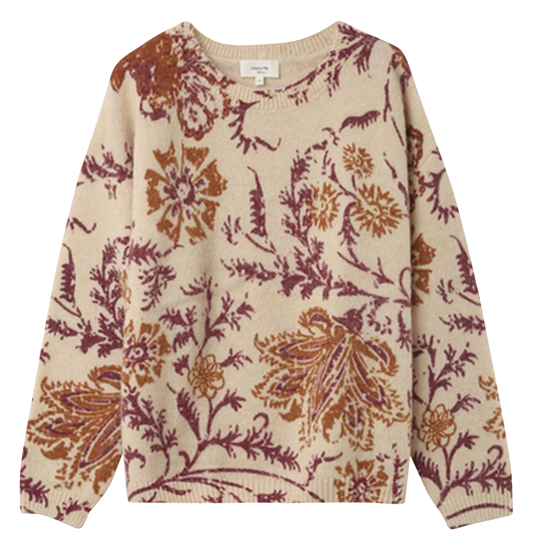 NALA  SUéTER AMPLIO CUELLO REDONDO EN EN BEIGE