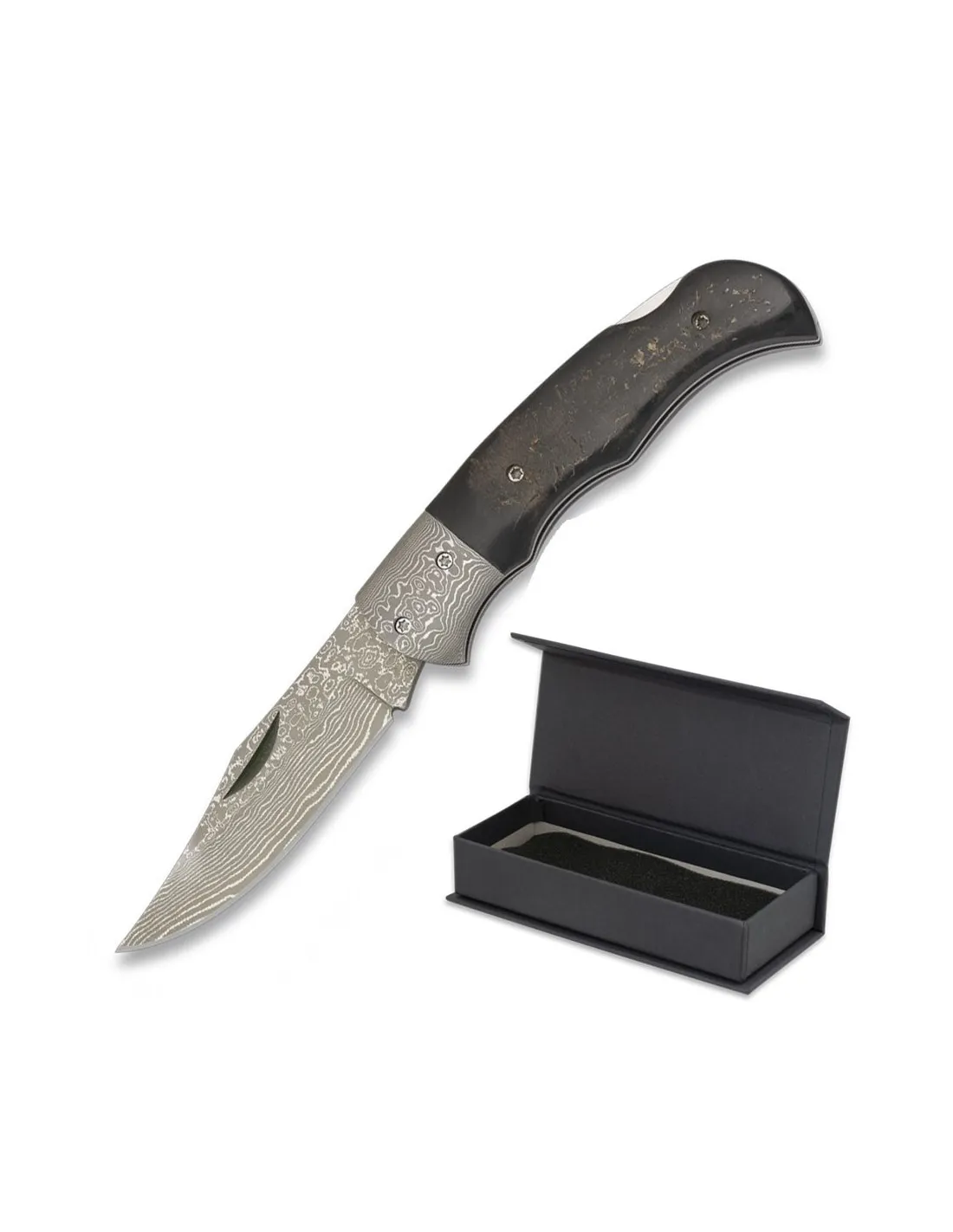 Navaja Acero Damasco marca Albainox (17,5 cm.)