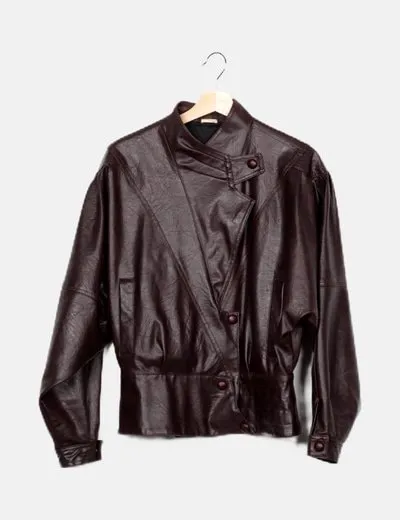 NoName Chaqueta biker piel marrón