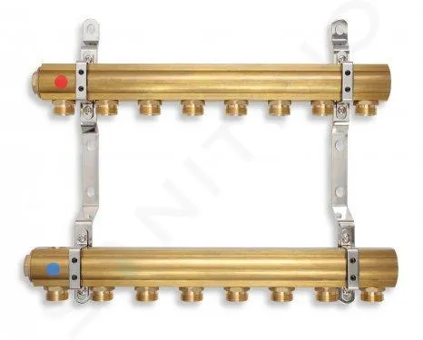 NOVASERVIS ACCESORIOS DE FONTANERíA  COLECTOR CON TORNILLO UNILATERAL G1", 10 CIRCUITOS RPN10
