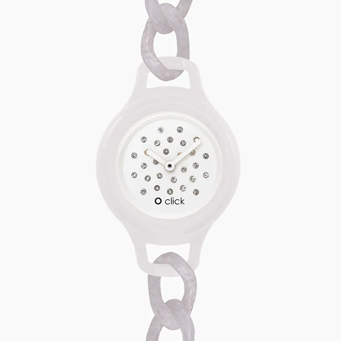 O click shift cristal blanco y transparente