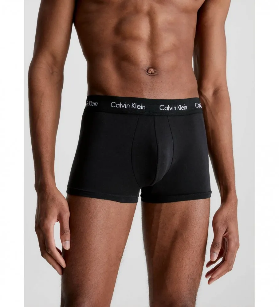 Pack 3 Bóxers Tiro Bajo Cotton Stretch negro