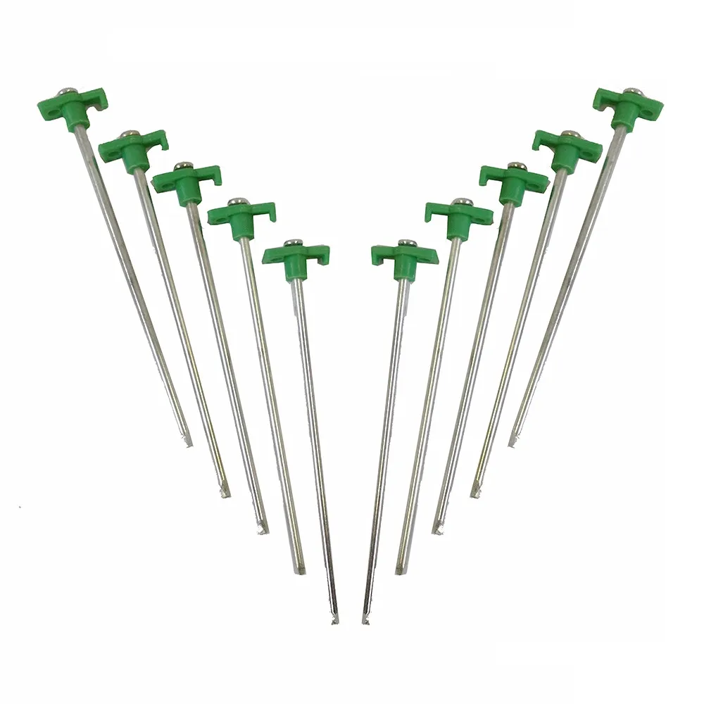 Pack de 10 Piquetas GANCHO PLÁSTICO 25 CM