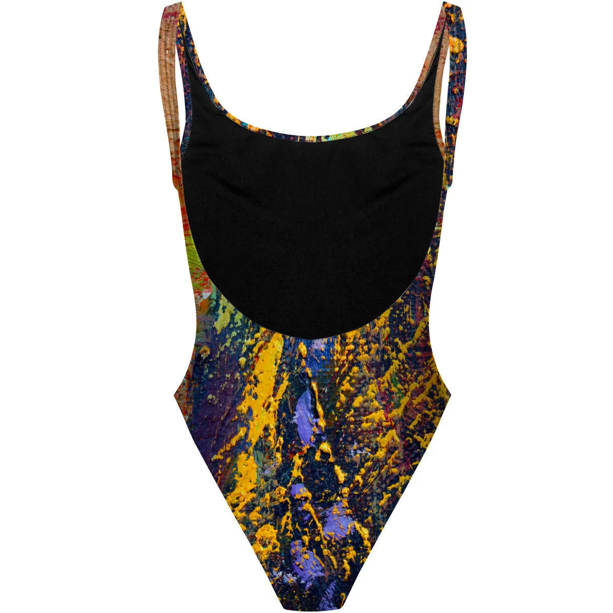 PAINT SPLATTER  HIGH HIP ONE PIECE SWIMSUIT