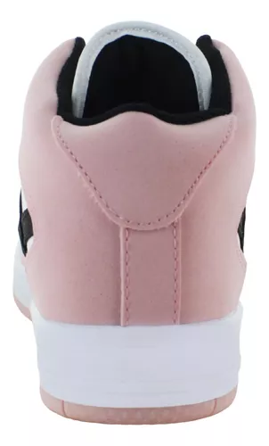 Panam Tenis Bota Vestir Casual Skate Rosa Blanco Mujer 85343