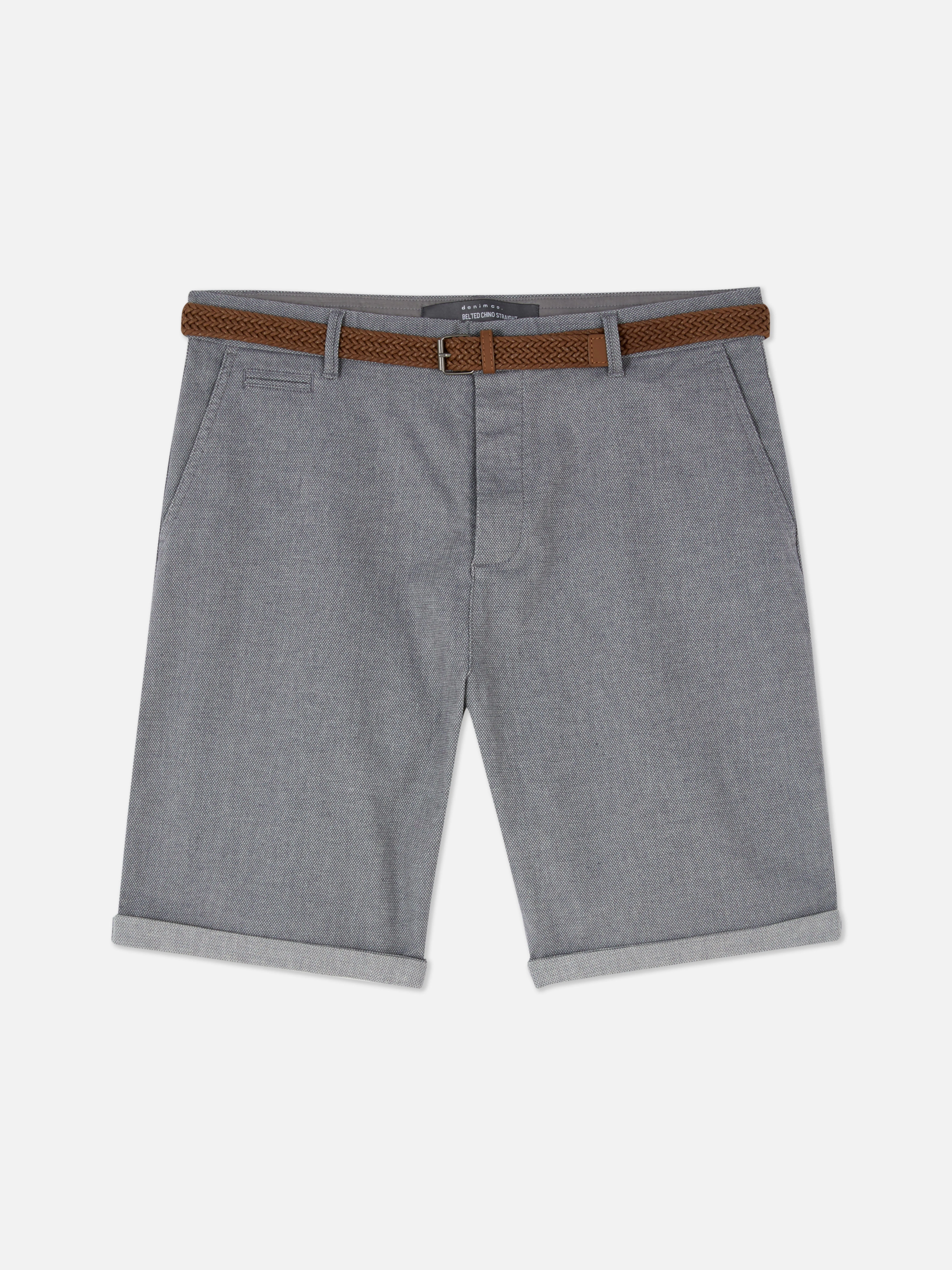 Pantalones cortos chinos con cinturón