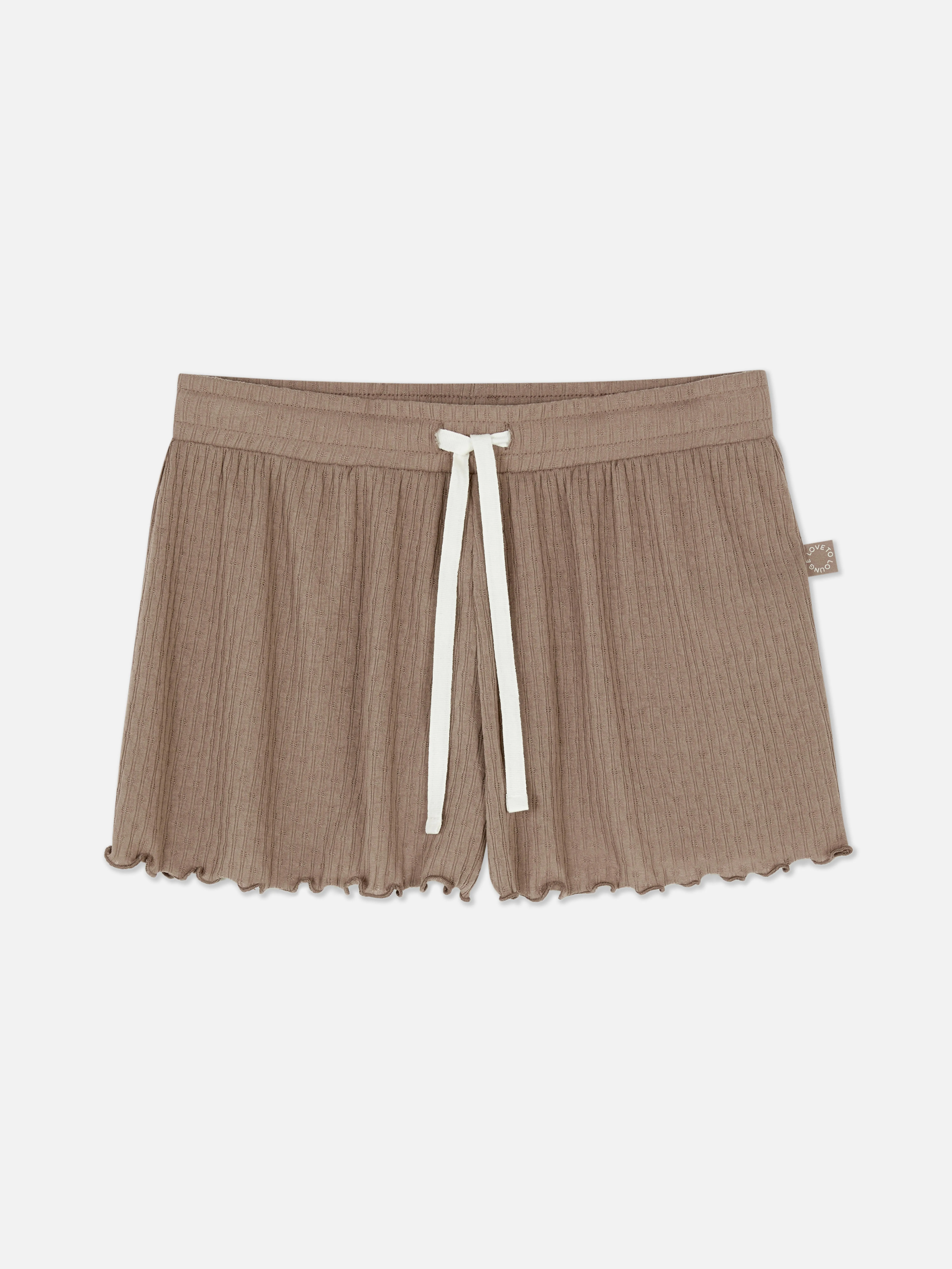 Pantalones cortos de pijama de punto texturizados