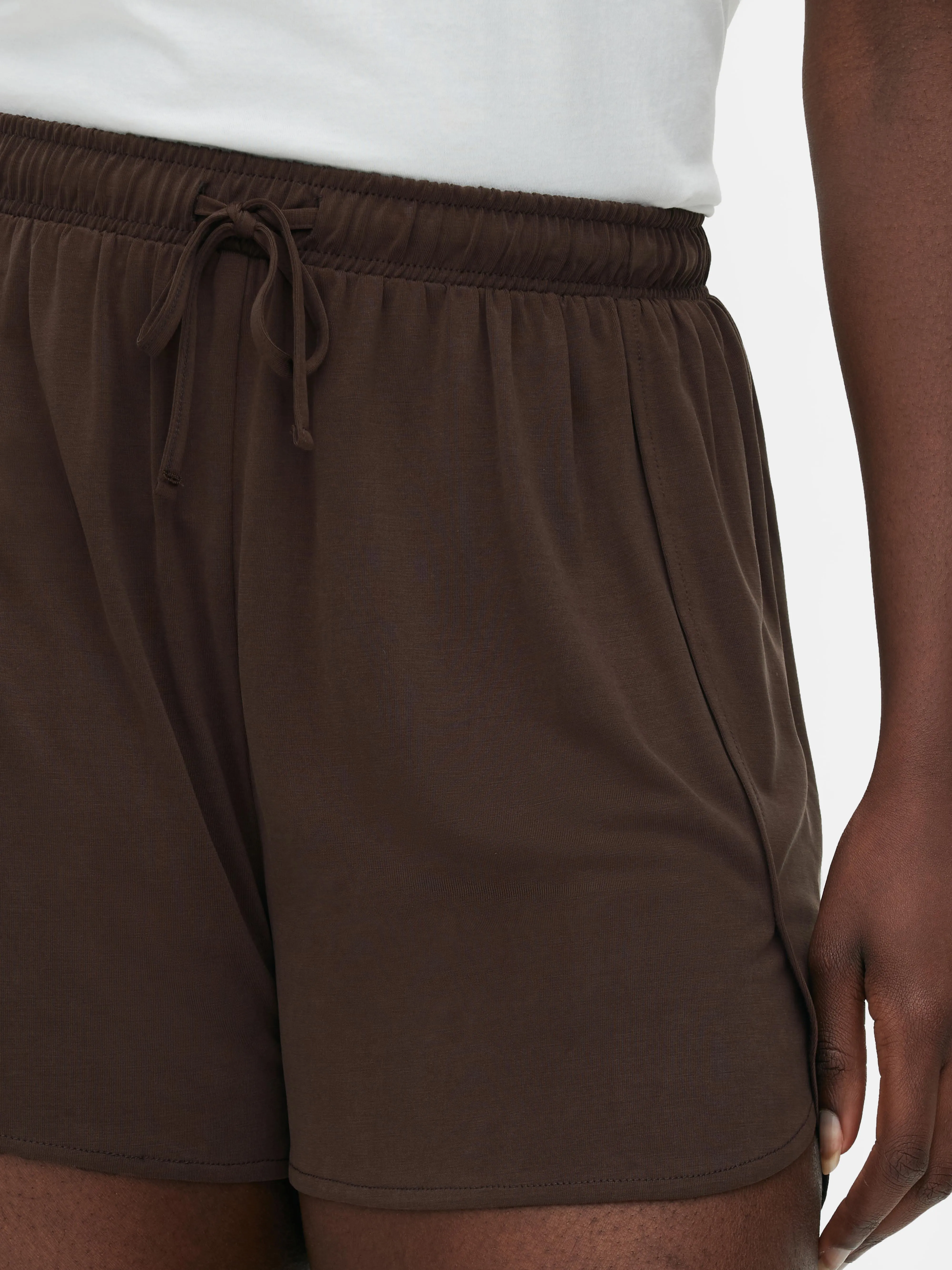 Pantalones cortos de talle alto con cordón de ajuste