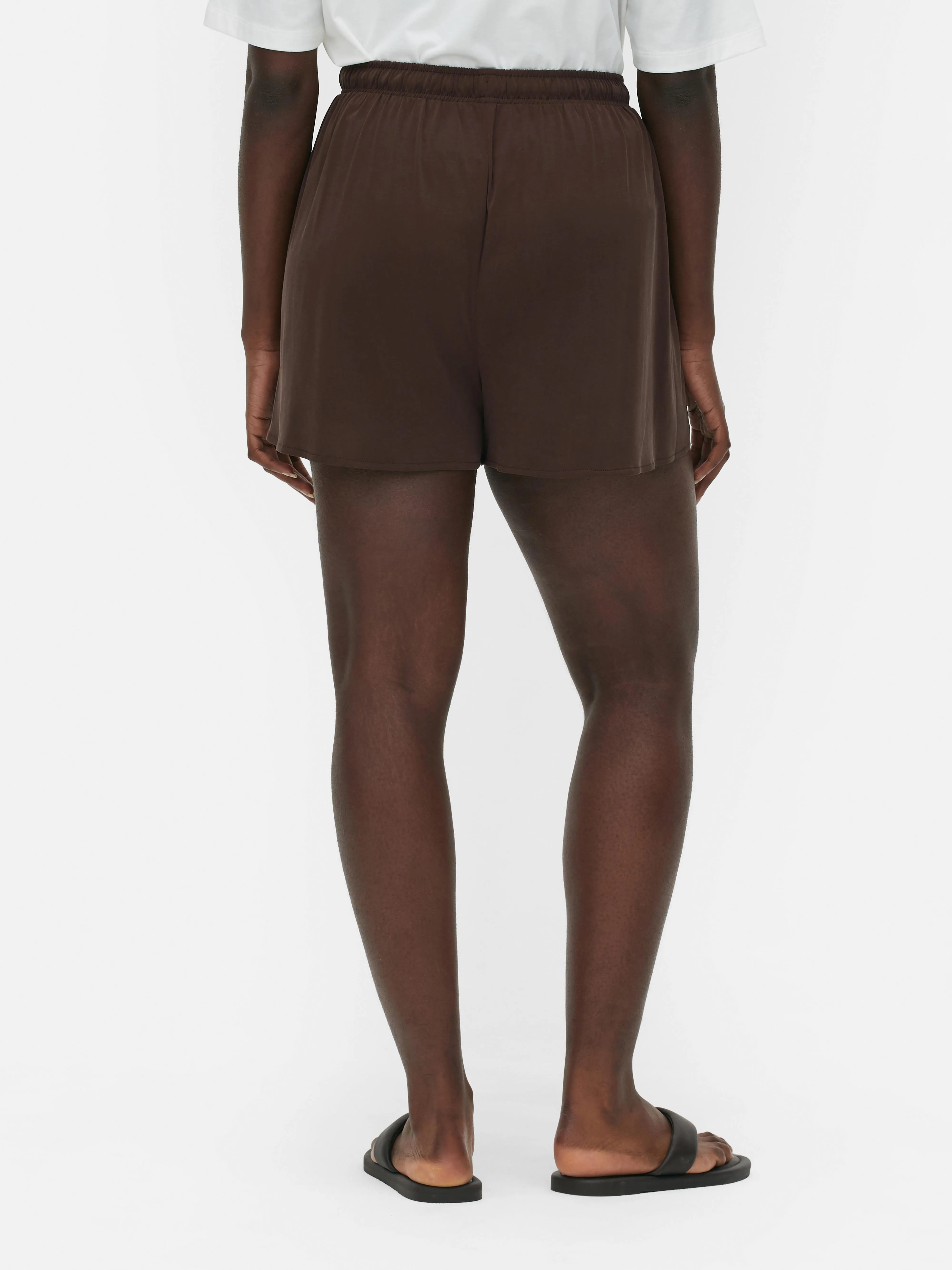 Pantalones cortos de talle alto con cordón de ajuste