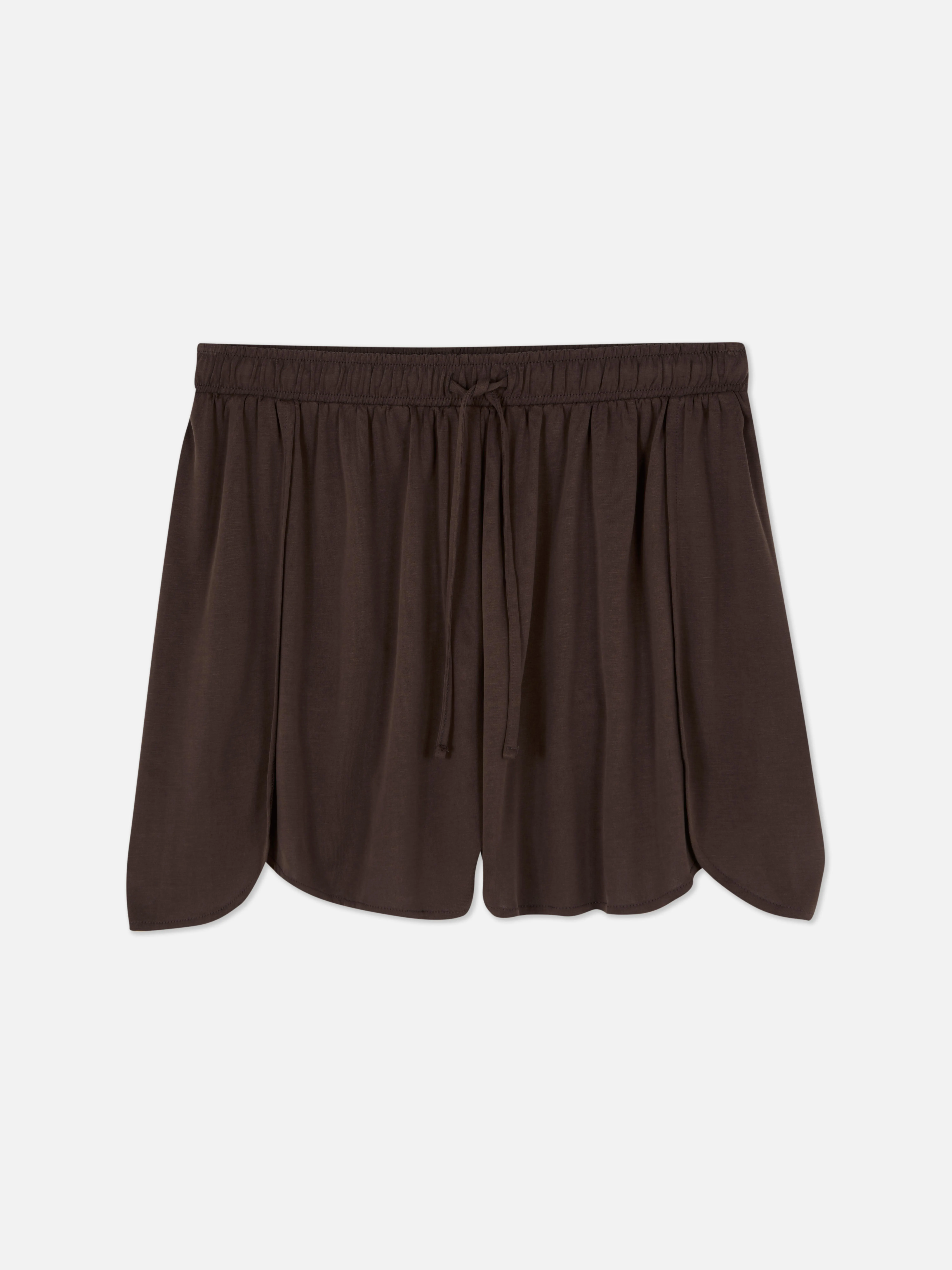 Pantalones cortos de talle alto con cordón de ajuste