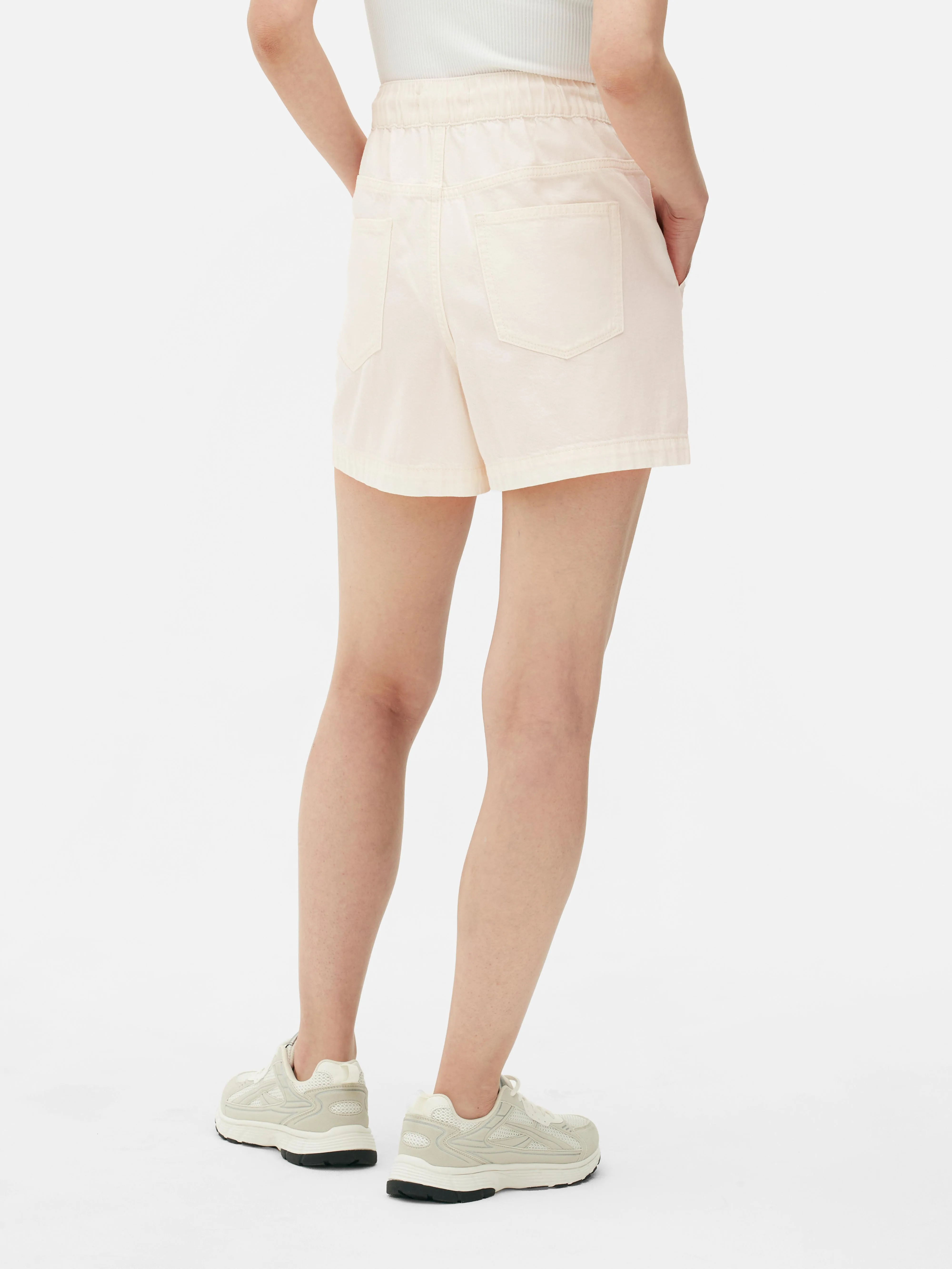 Pantalones cortos vaqueros con cordón de ajuste