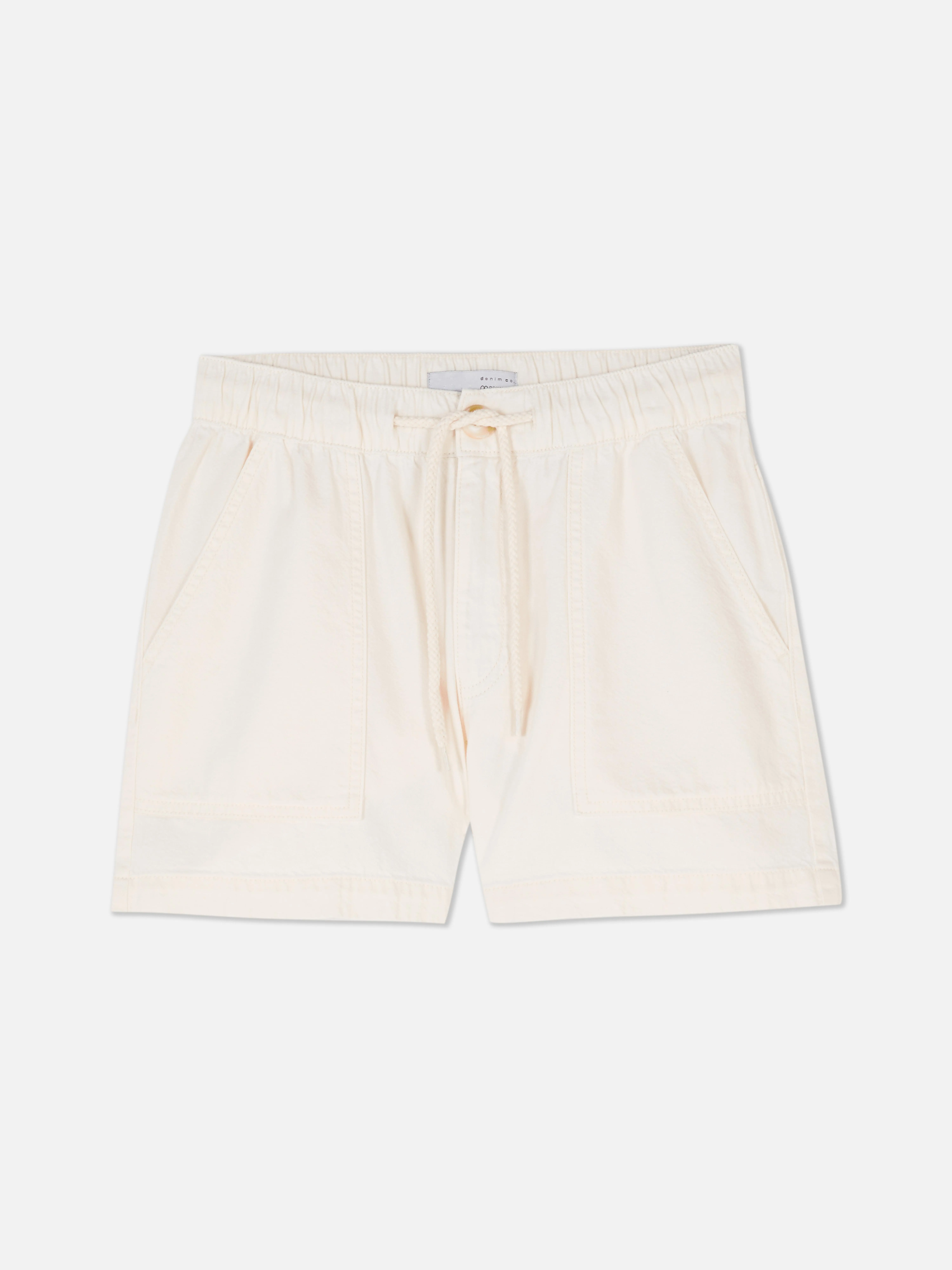 Pantalones cortos vaqueros con cordón de ajuste