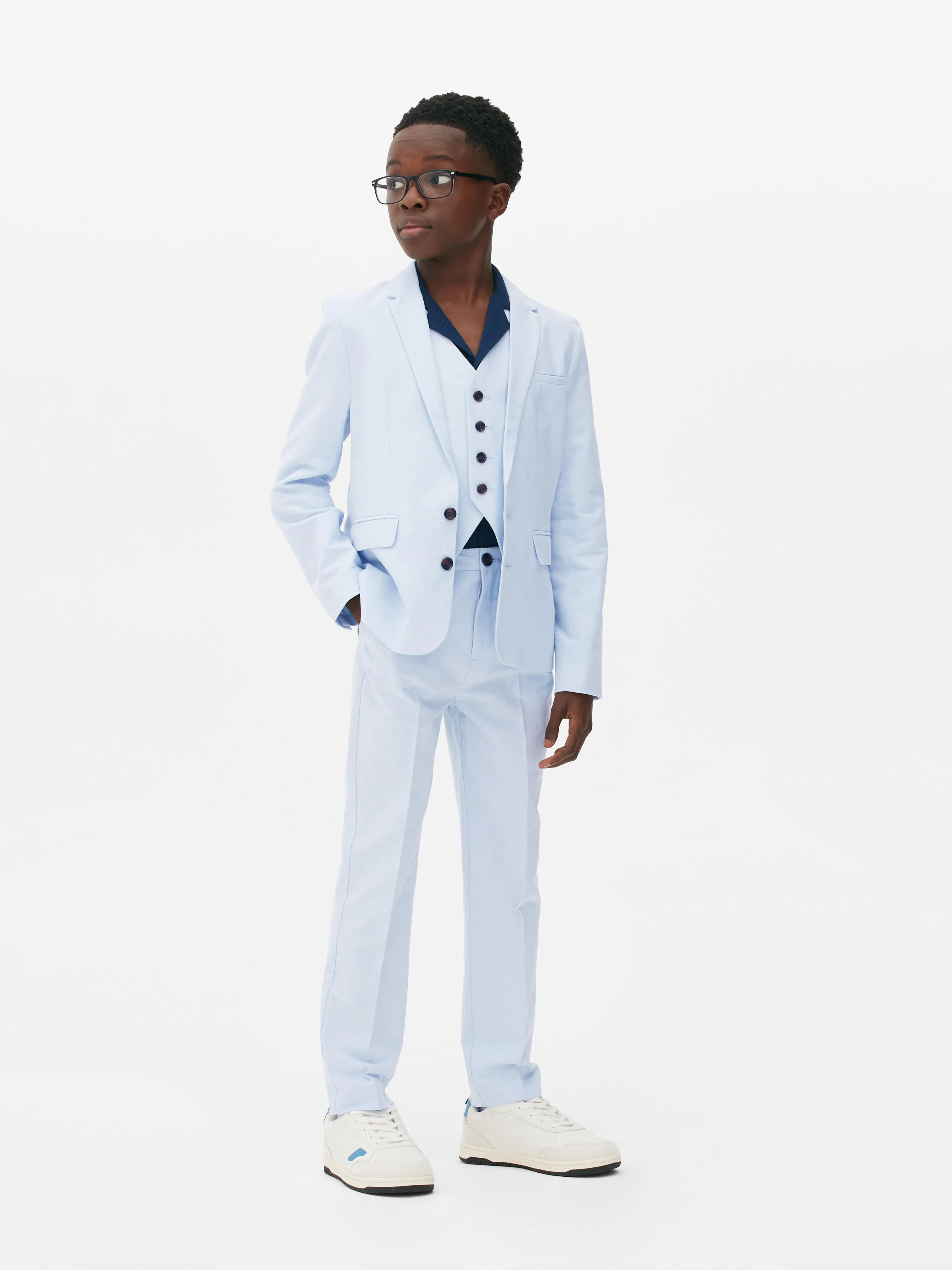 Pantalones de traje texturizados formales