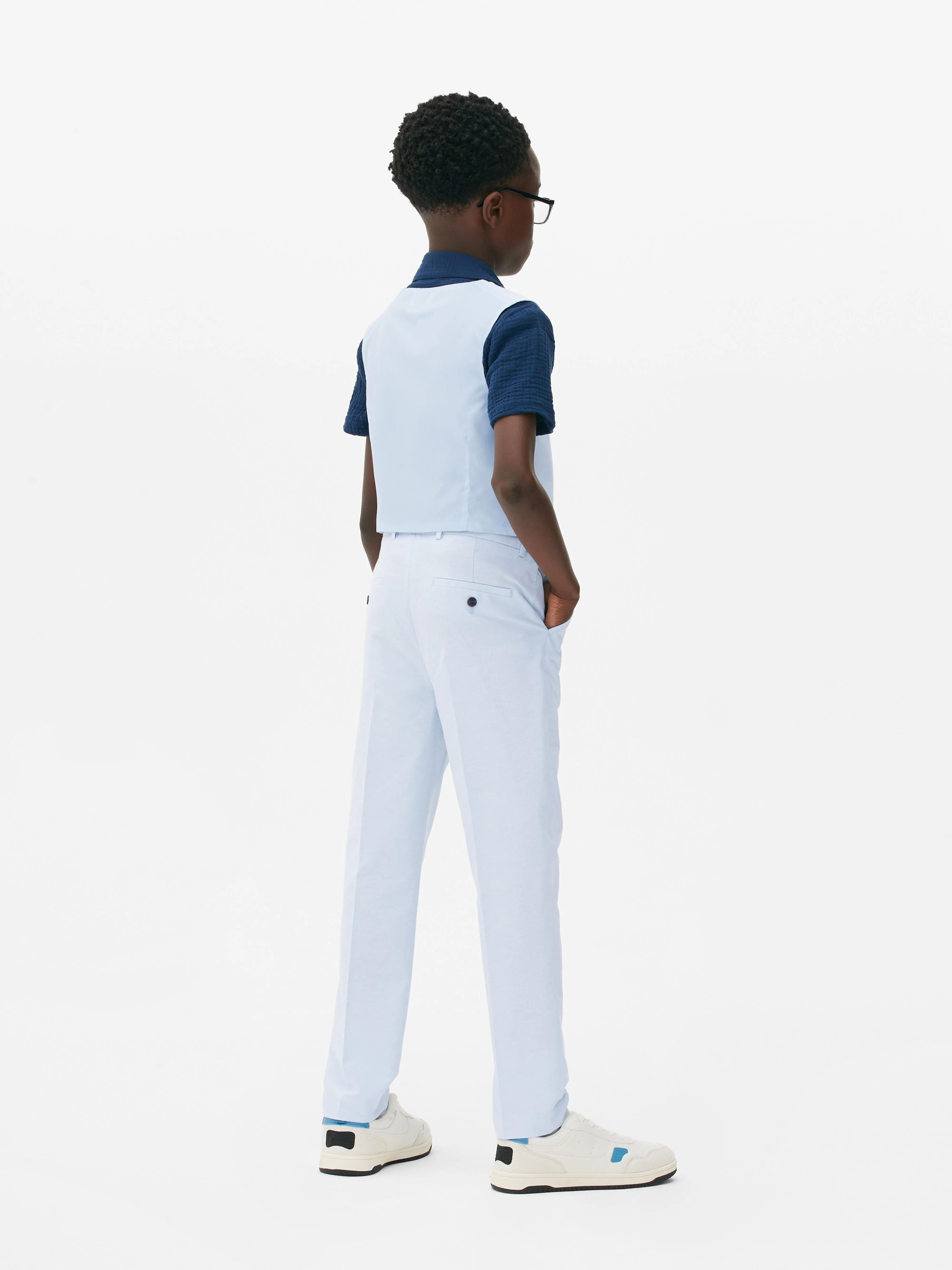 Pantalones de traje texturizados formales