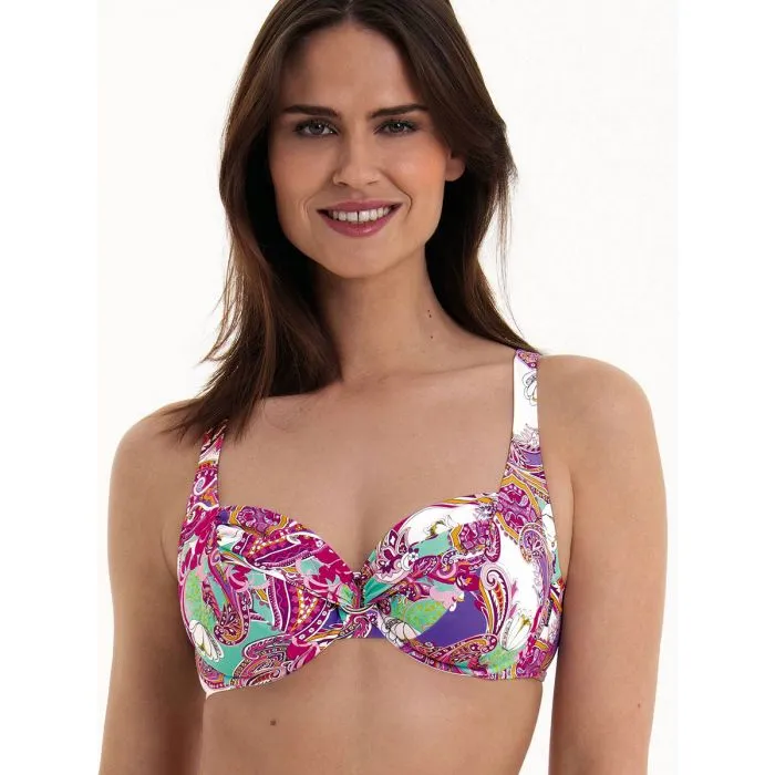Parte de arriba Bikini Rosa Faia Island in the Sun Hermine con aros 8721 Rosa pastel