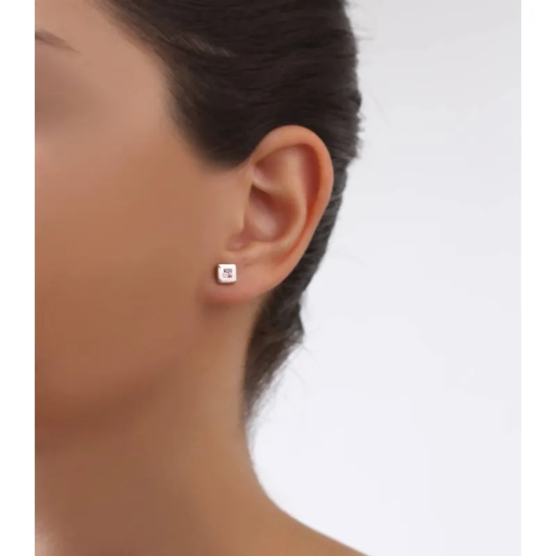 Pendientes Cuadrados Oro Blanco