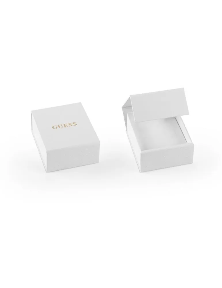 Pendientes Guess Mujer Flor Blanca Acero Dorado JUBE04145