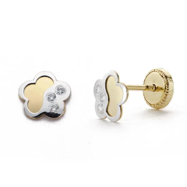 Pendientes Oro Bicolor