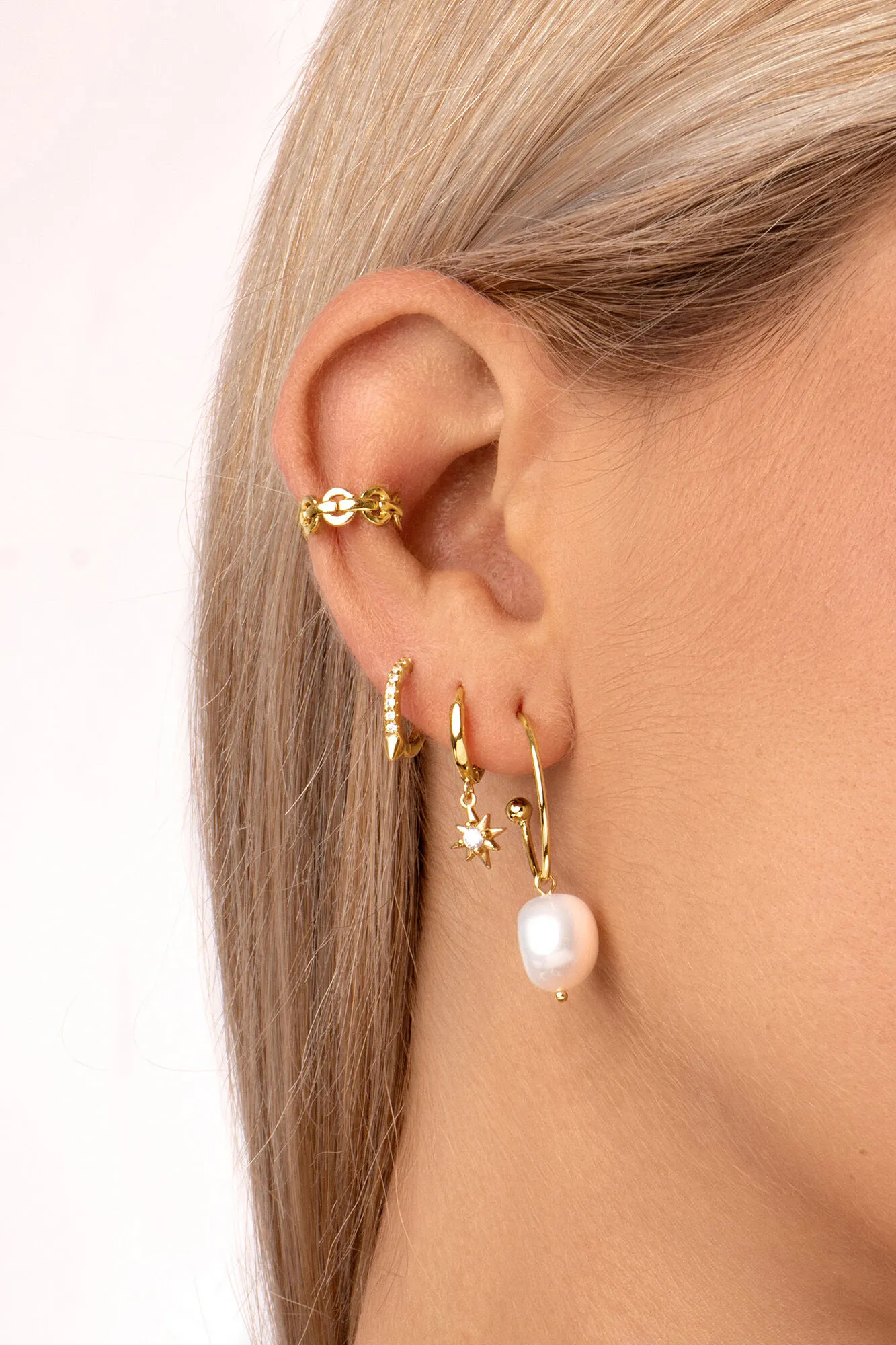 Pendientes Polar Star Oro