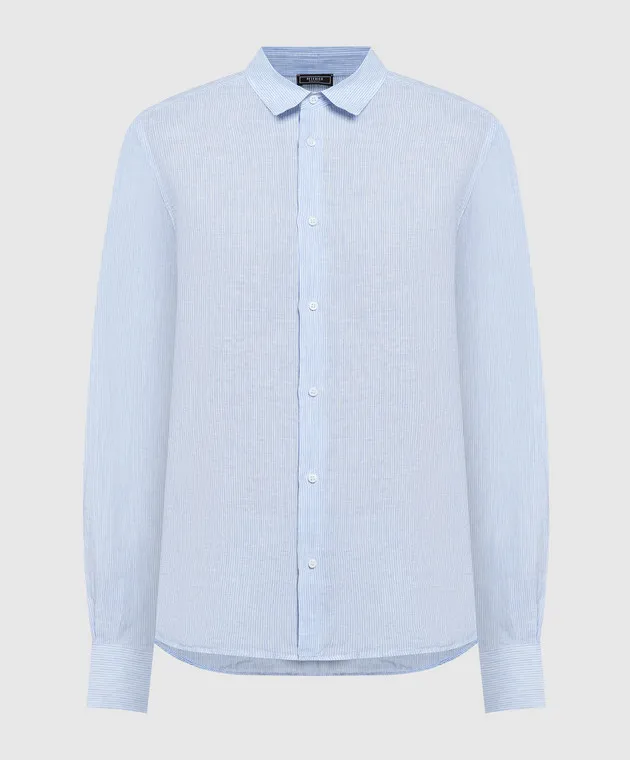 Peserico Blue striped linen shirt
