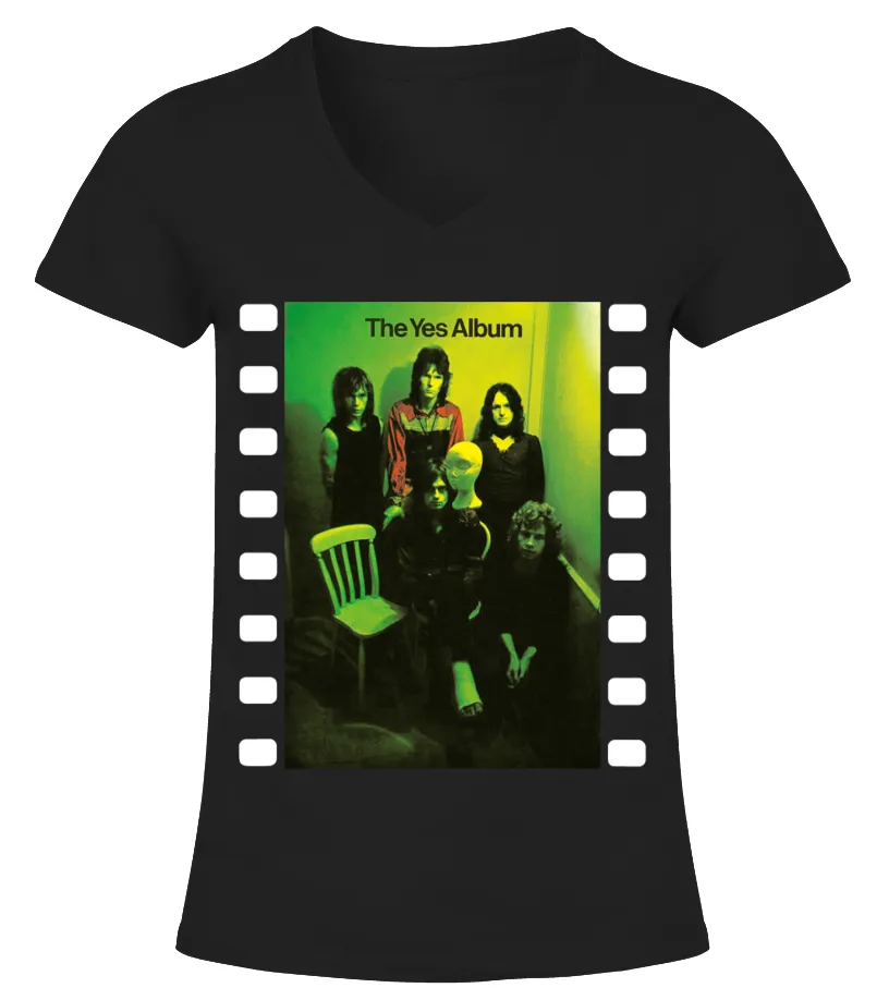 PGSRBK. YES BAND  THE YES ALBUM CAMISETA CUELLO PICO MUJER