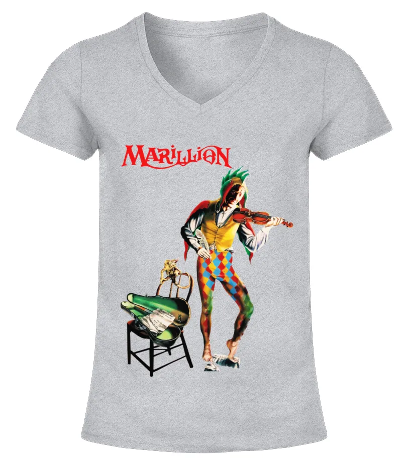 PGSRGR. MARILLION  SCRIPT FOR A JESTER S TEAR CAMISETA CUELLO PICO MUJER