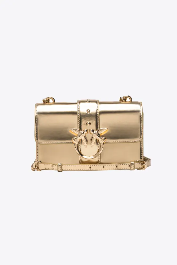 Pinko minibolso love one mirror dorado