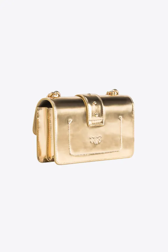 Pinko minibolso love one mirror dorado