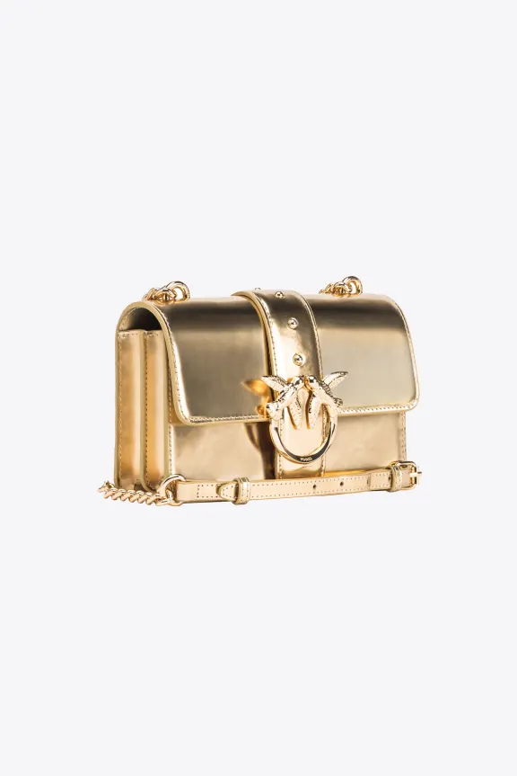 Pinko minibolso love one mirror dorado