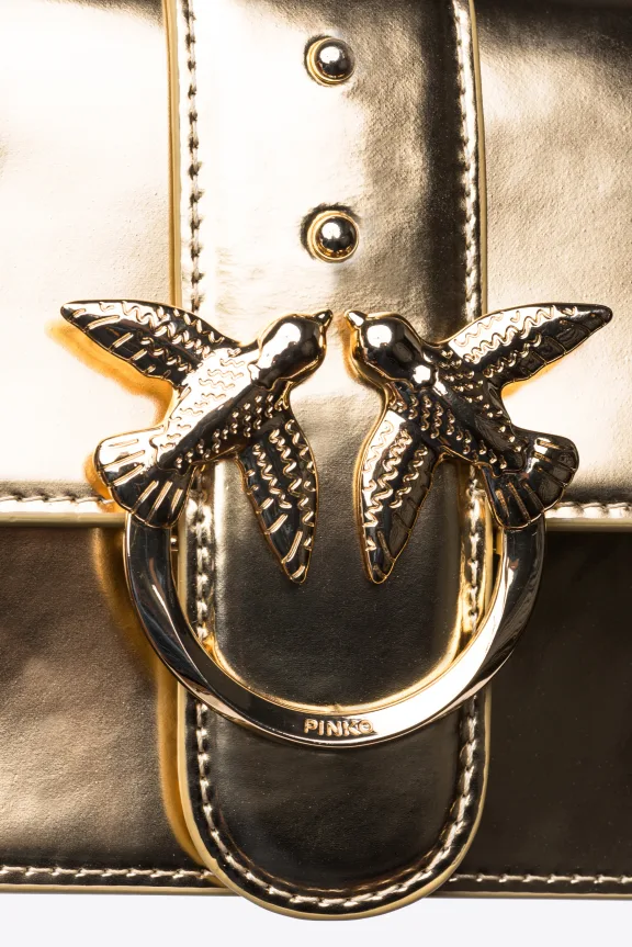 Pinko minibolso love one mirror dorado