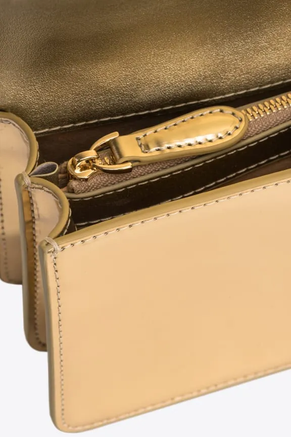 Pinko minibolso love one mirror dorado