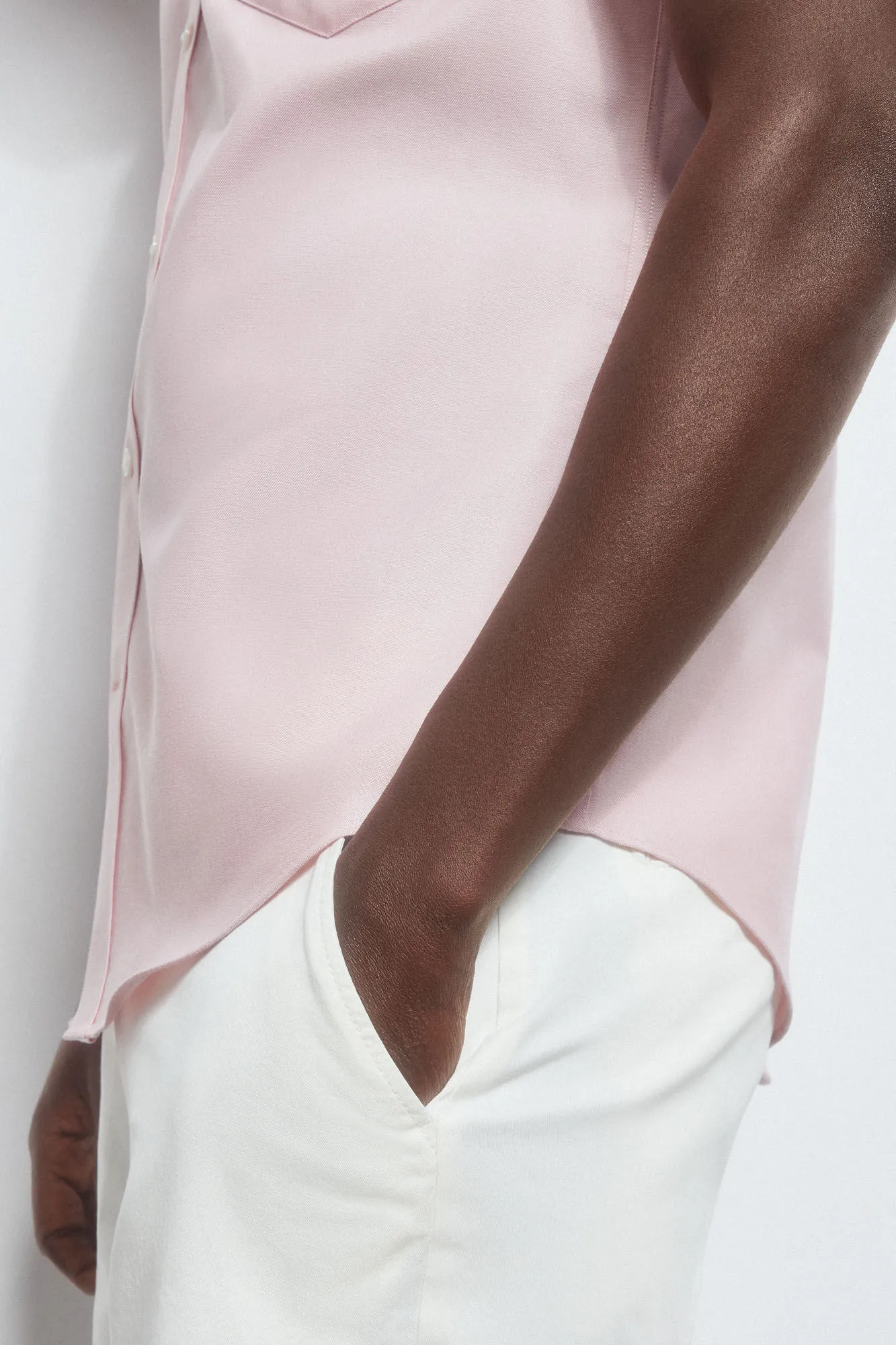 PLAIN SHORTSLEEVED NONIRON SHIRT