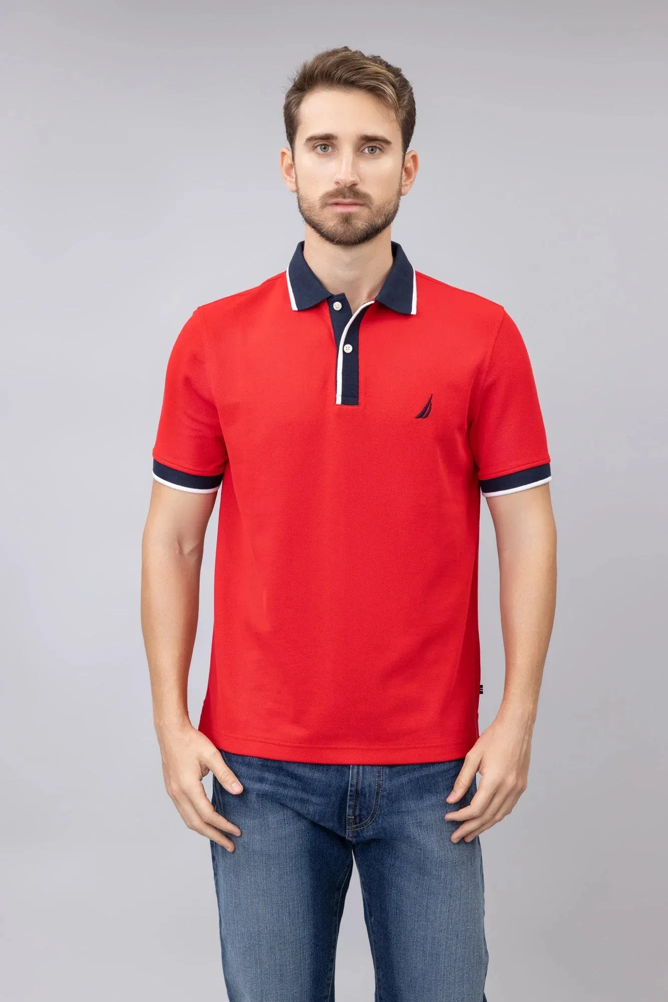 Polo Nautica Hombre Classic Fit Red
