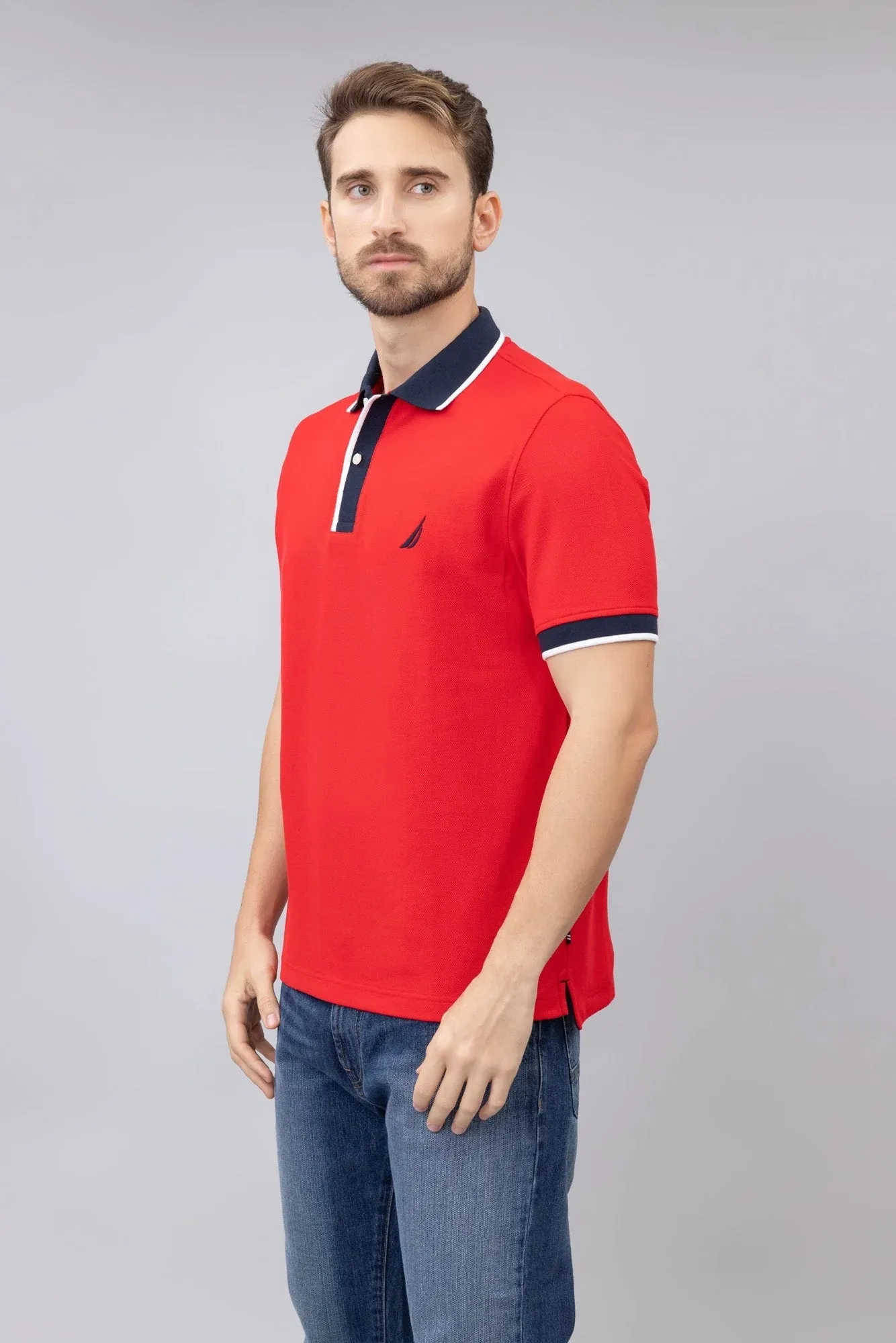 Polo Nautica Hombre Classic Fit Red