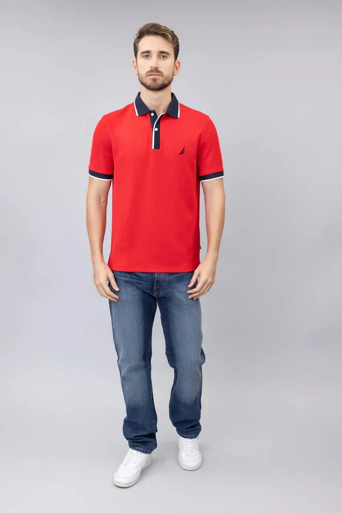 Polo Nautica Hombre Classic Fit Red