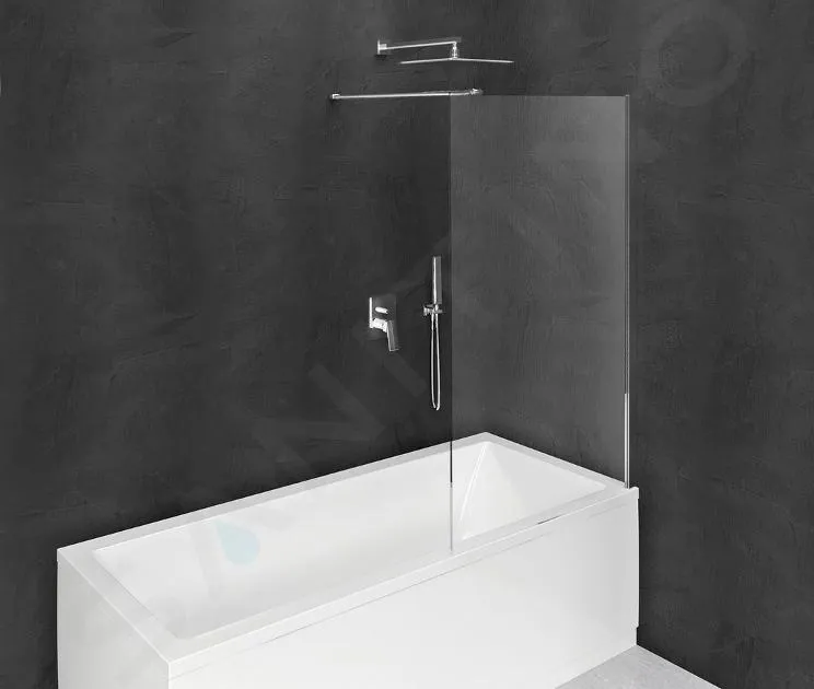 POLYSAN MODULAR SHOWER  MAMPARA DE BAñO DE UNA PIEZA 80X150 CM, ALUMINIO PULIDO/VIDRIO TRANSPARENTE BMS180