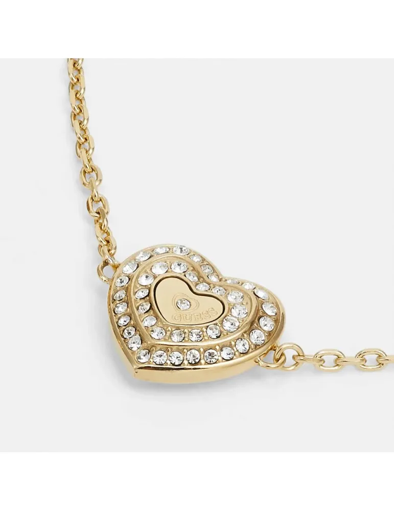 Pulsera Guess Mujer Amami Corazón Acero Dorado JUBB0403