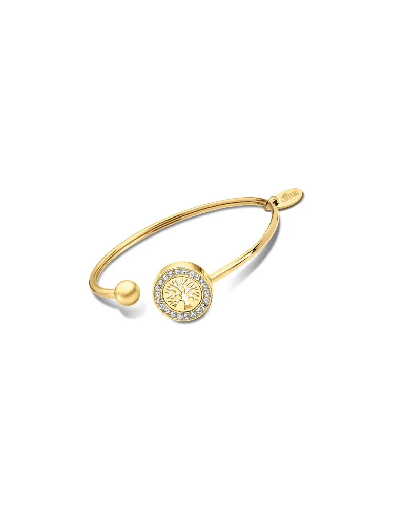 PULSERA LOTUS STYLE ACERO MUJER áRBOL DE LA VIDA DORADA LS218122