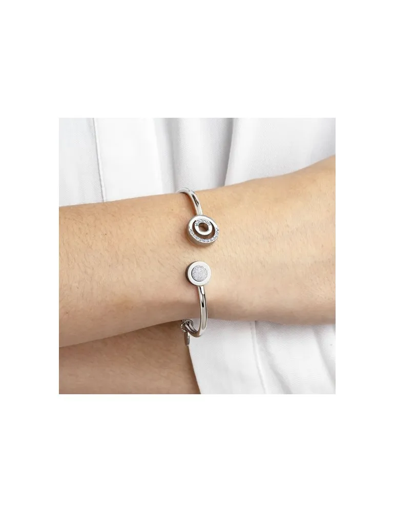 Pulsera Lotus Style Mujer Acero Rígida Aros LS2180