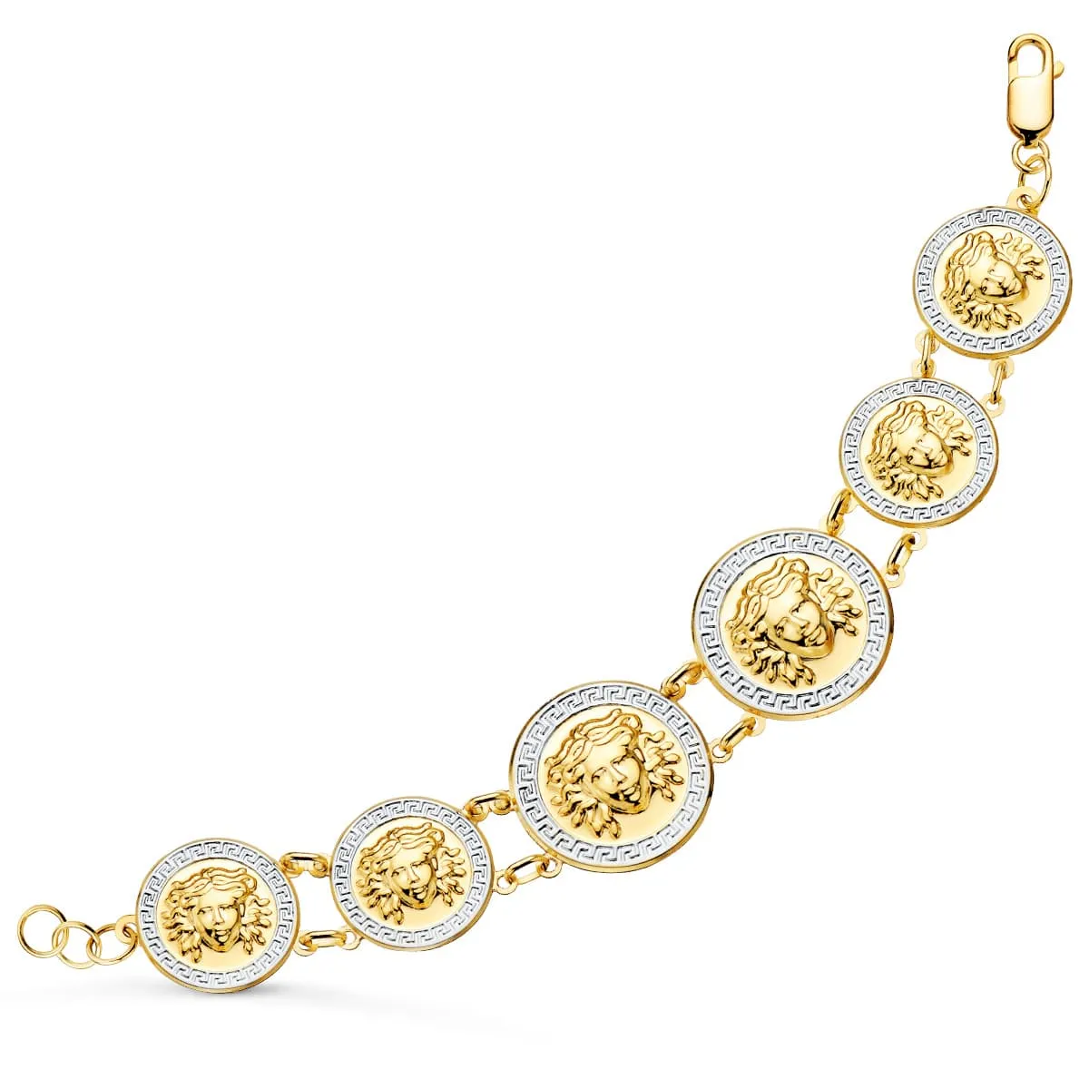 Pulsera Oro Medallas Medusa