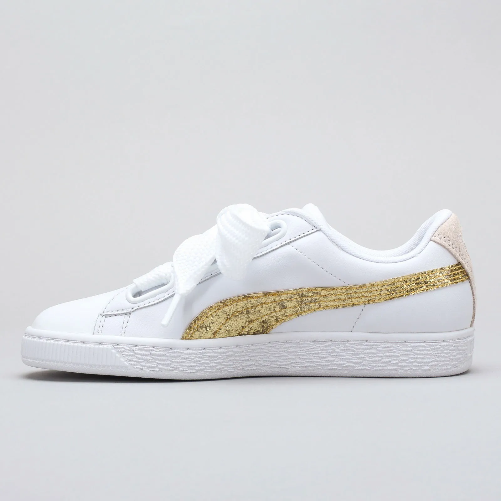 PUMA BASKET HEART GLITTER WN'S WHITE  GOLD