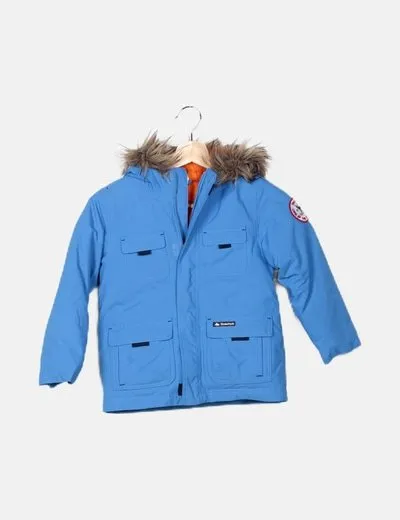 Quechua Abrigo azul detalle capucha