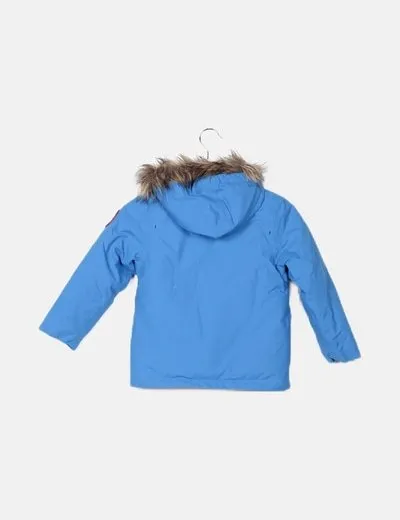 Quechua Abrigo azul detalle capucha