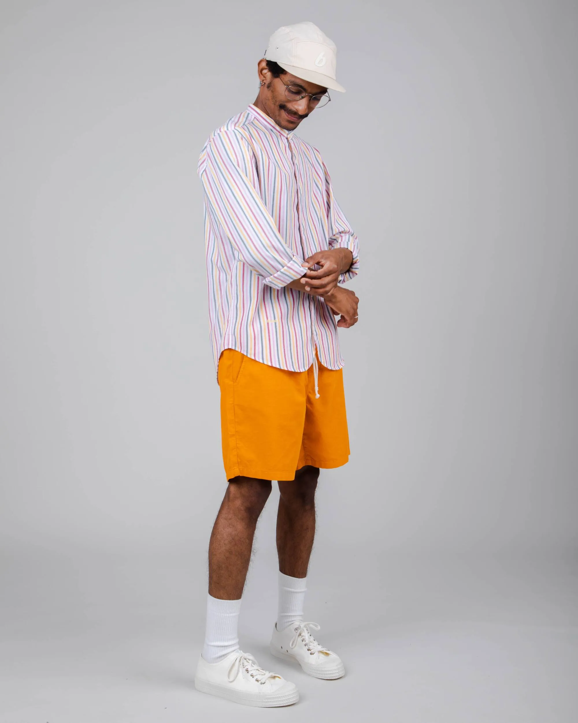Rainbow Regular Mao Shirt White