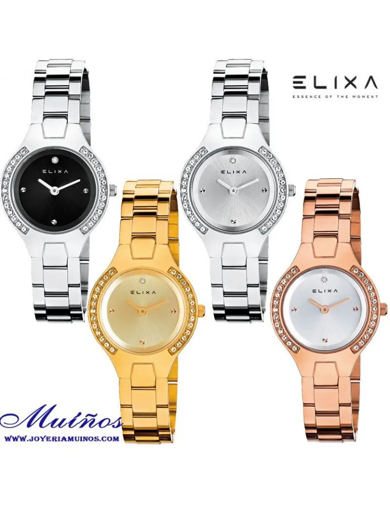 Reloj Elixa Beauty mujer acero con circonitas