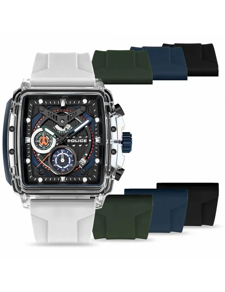 Reloj Police Hombre Clout Set 4 Correas