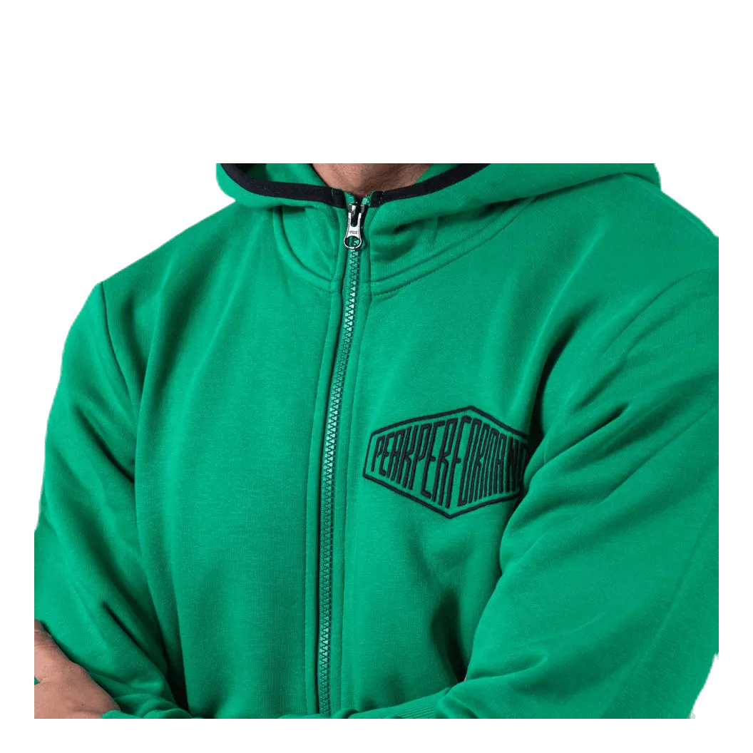 Rendimiento máximo Comfy Zip Hood Green