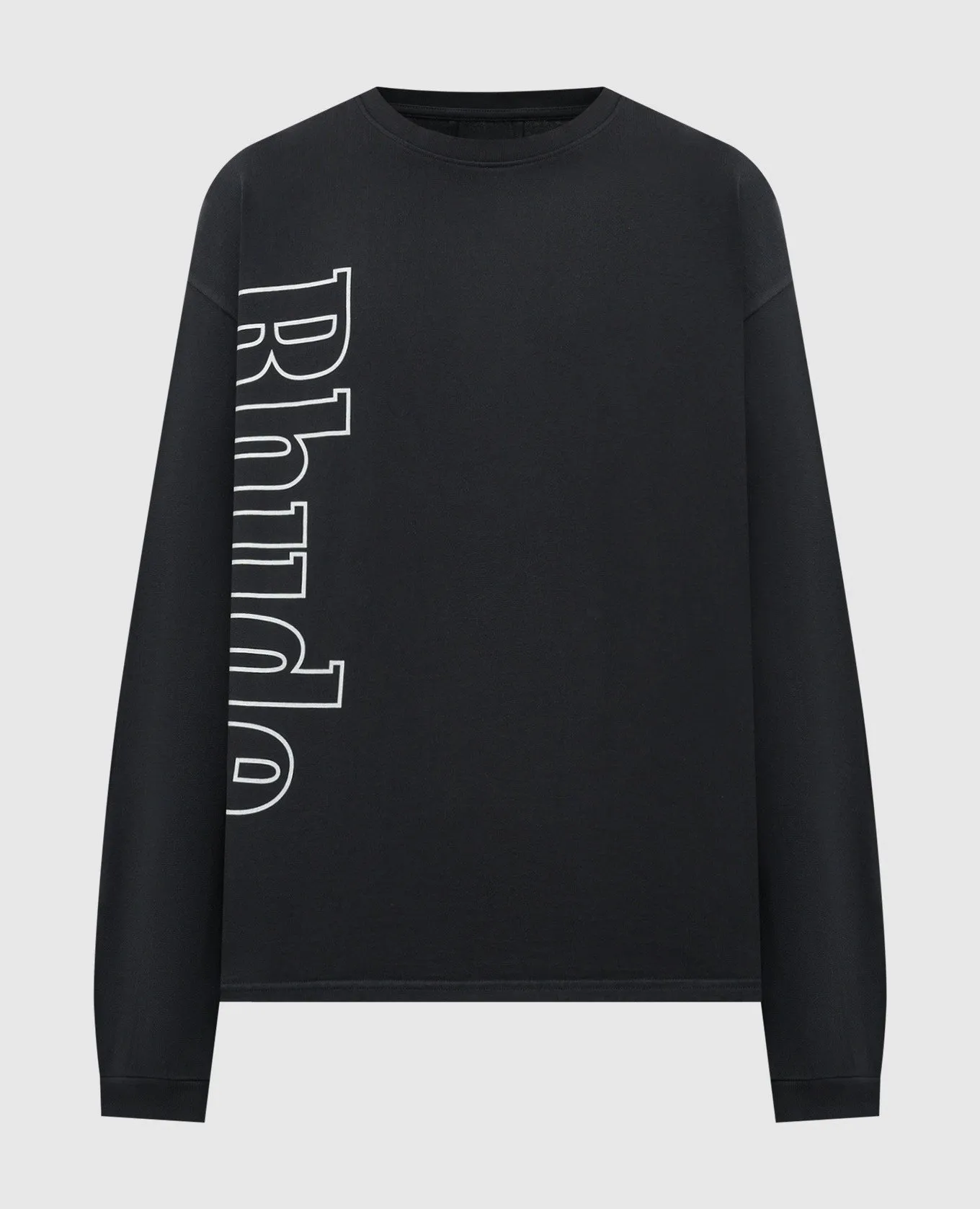 Rhude Black longsleeve with logo print