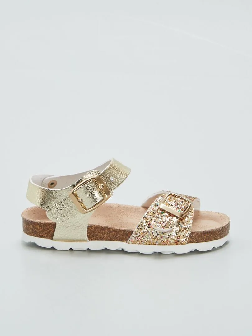 SANDALIAS CON TIRAS  AMARILLO